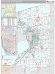 Buffalo-Cheektowaga-Niagara Falls Wall Map Premium Style